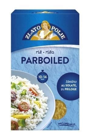 Nebrušen parboiled riž v skledi