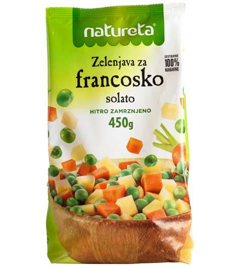 ohlajena kuhana zelenjava za francosko solato