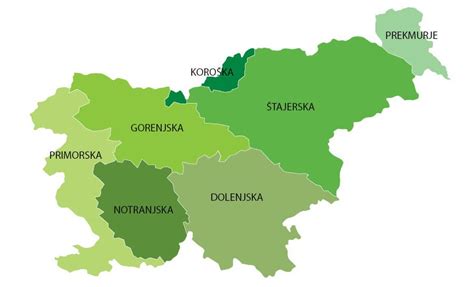 Slovenske gastronomske pokrajine zemljevid