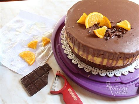 Pomarančna čokoladna torta brez pečenja