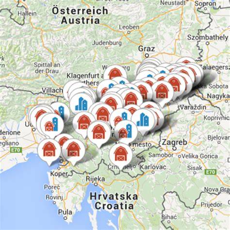 Zemljevid slovenskih pridelovalcev jabolk