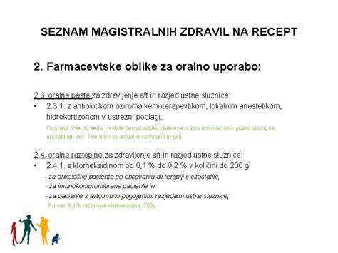 farmacevtske oblike magistralnih zdravil