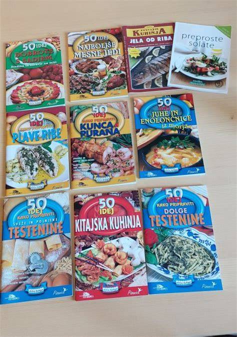 raznolika zbirka kuharskih knjig