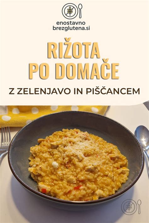 rižota z belim rižem in piščancem
