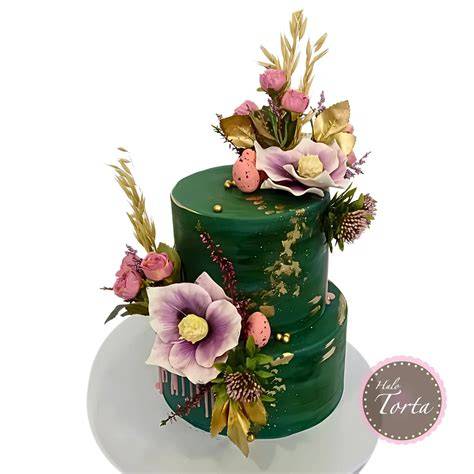 zelena torta z žametnim velvet učinkom