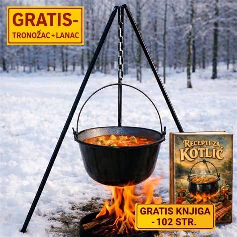 kotlić iznad vatre u prirodi